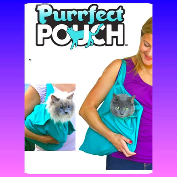 2 in 1, cat groomer & cat carrier. Light blue, washable perrfect pouch.See pics